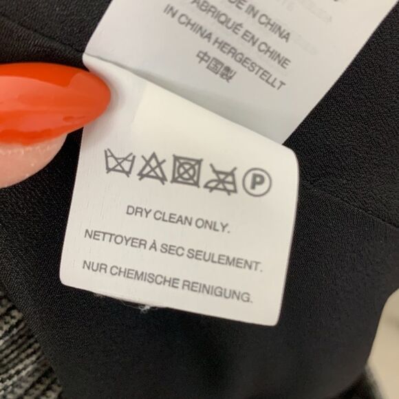 J. Crew Collection 100% Wool Houndstooth Plaid Paper Bag Midi Belted Skirt Sz S - Picture 9 of 12